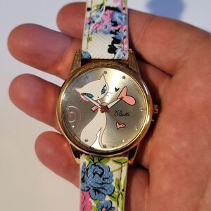 Botti Cat & Heart Gold 41mm Women's Watch  - Flower Band